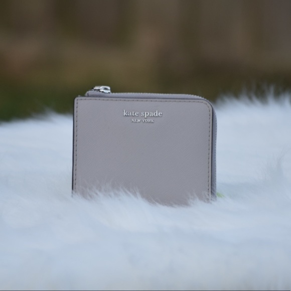 Kate Spade small zip bifold wallet Grey - Picture 2 of 4